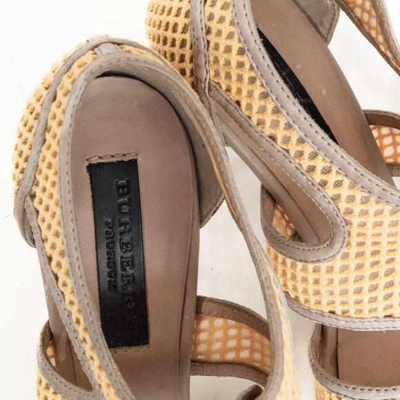 Burberry Grey Taupe Cut-Out Zipper Stiletto Heels - Picture 11 of 11